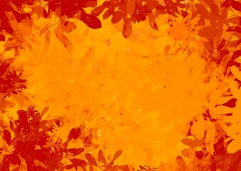 Orange dry leaf background