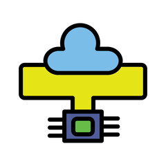  Cloud Hosting Web Icon