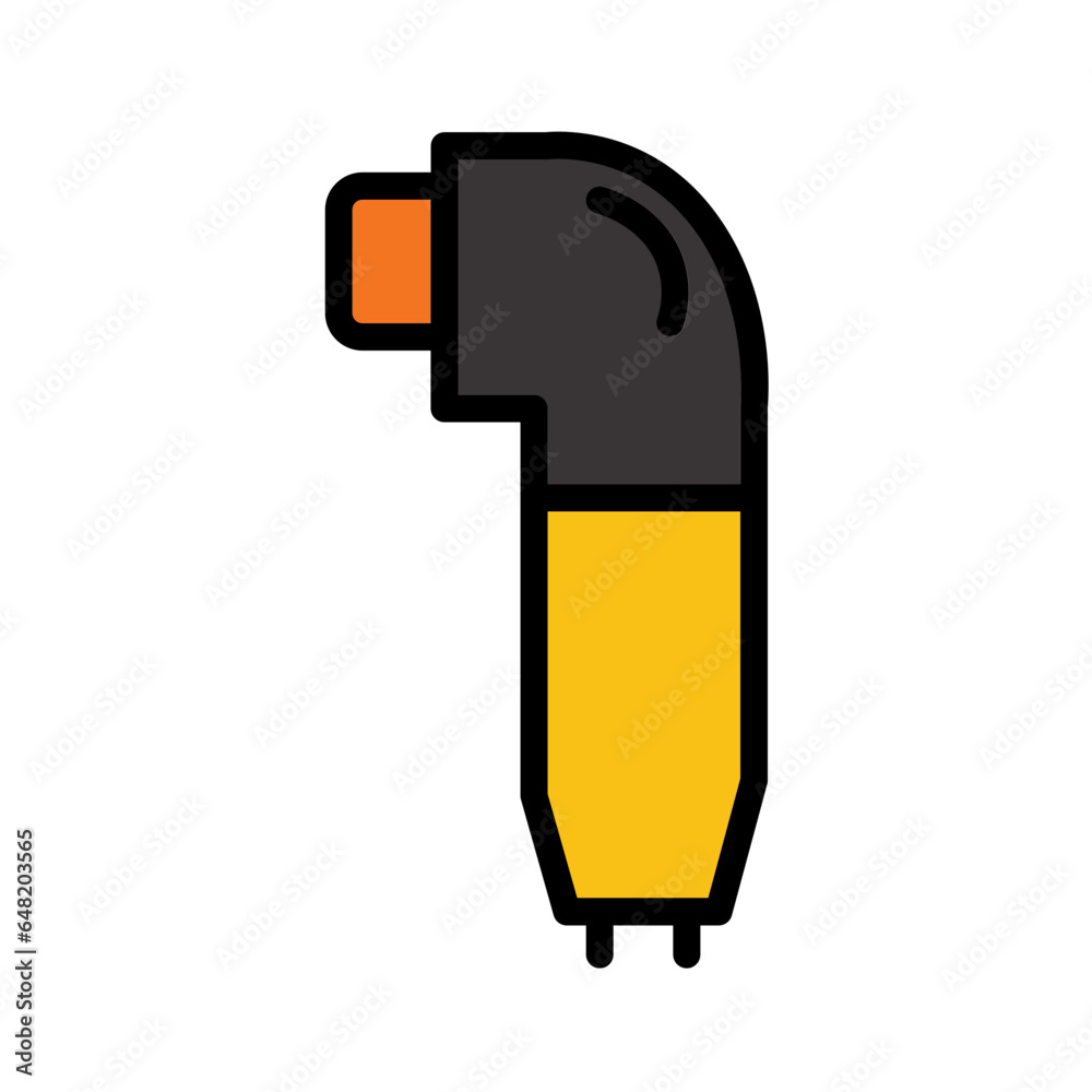 Poster construction drill tools icon