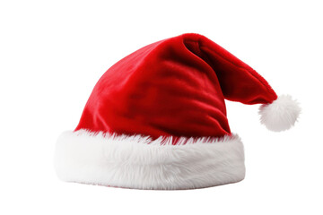 Santa claus hat isolated on white transparent background, png
