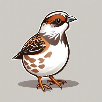 recommend clip art: Bobwhite Bird Illustration AI Generative