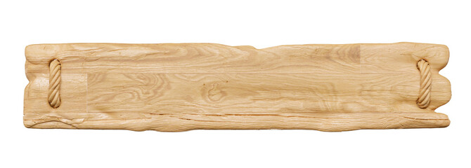 Wooden boards with rope in realistic in on transparent background in 3d render  © Ranilson