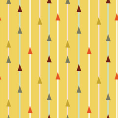 Geometric simple mid century seamless pattern with abstract shapes