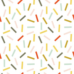 Geometric simple mid century seamless pattern with abstract shapes