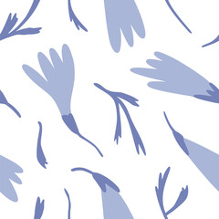 Seamless pattern with colorful hand drawn summer flowers