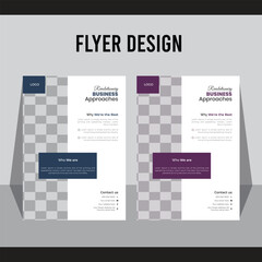 Modern creative corporate abstract business flyer template.