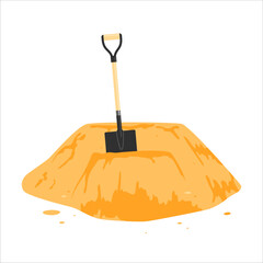 Sand piles, cartoon vector icons
