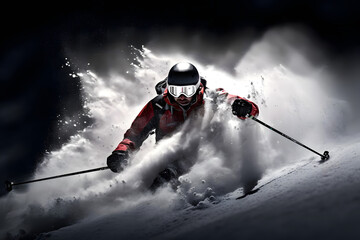 Alpine Skiing and Snow Sports - obrazy, fototapety, plakaty