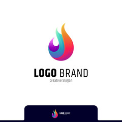 colorful fire logo