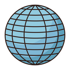 world retro icon isolated