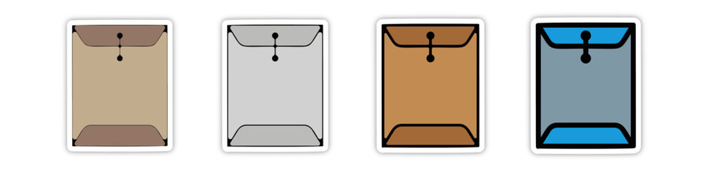 picto logo icones et symbole trace couleur enveloppe courrier colis ferme sceller relief