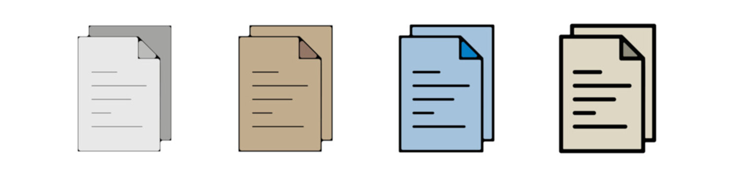 picto logo icones et symbole trace couleur document papier cv feuille