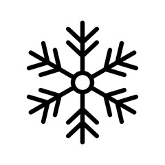 Snowflake icon in png. Snowflake symbol in line. Winter symbol. Christmas snowflake sign.