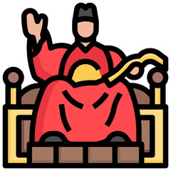 SEJONG THE GREAT filled outline icon,linear,outline,graphic,illustration