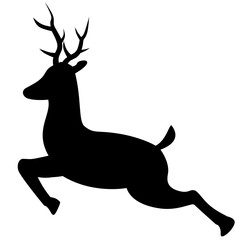 Jumping reindeer icon vector in winter season. Reindeer design as an icon, symbol, winter or Christmas decoration. Reindeer icon graphic resource for cold season celebration design