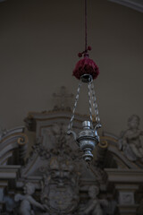 Suspended censer near the ceiling of the church.