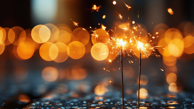 Burning phulzadi or fire crackers on diwali night.