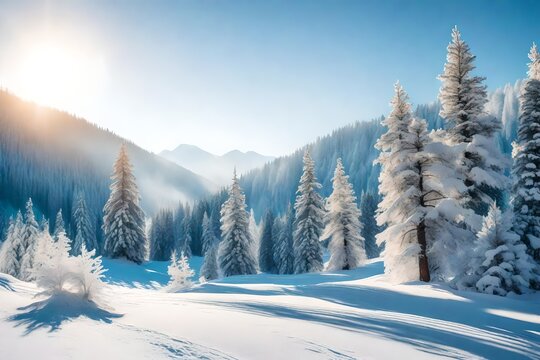  Beautiful picture of a winter wonderland breathtaking scenery
