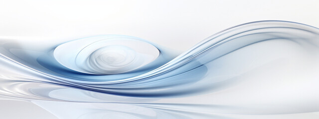Blue abstract wave background with white background, flowing blue wave soft background illustration