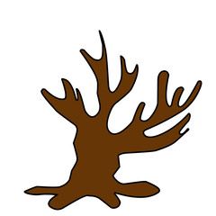 Dry Tree Trunk Without Leaves