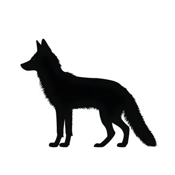 black wolf illustration