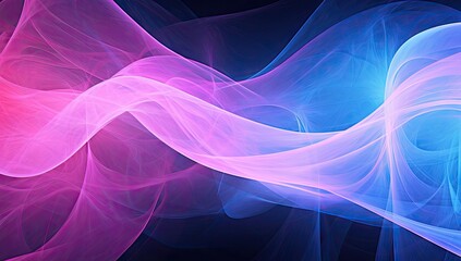 an fractal image of pink, purple and blue lines Generative AI