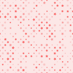 Fototapeta na wymiar Seamless star pattern. Background with stars of different shades and sizes for textiles, packaging and creative design ideas