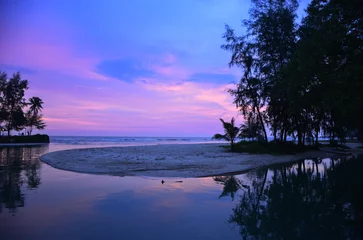 Foto op Plexiglas Sunset beach at KOH CHANG, TRAT PROVINCE, THAILAND. © Somchai