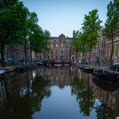 Kanal in Amsterdam - Niederlande