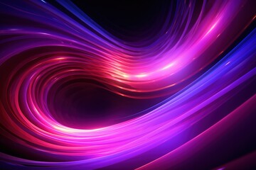 Obraz premium abstract futuristic background with pink blue glowing neon moving high speed wave lines and bokeh lights. Data transfer concept Fantastic wallpaper