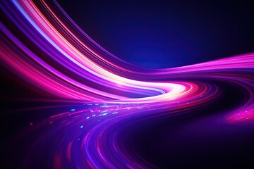 abstract futuristic background with pink blue glowing neon moving high speed wave lines and bokeh lights. Data transfer concept Fantastic wallpaper