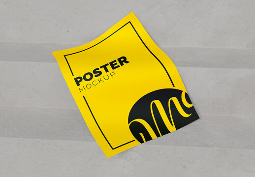Poster on Stair Mockup