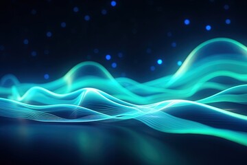 abstract futuristic background with pink blue glowing neon moving high speed wave lines and bokeh lights. Data transfer concept Fantastic wallpaper