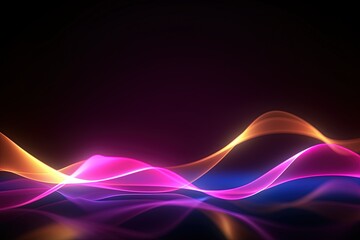 Fototapeta premium abstract futuristic background with pink blue glowing neon moving high speed wave lines and bokeh lights. Data transfer concept Fantastic wallpaper