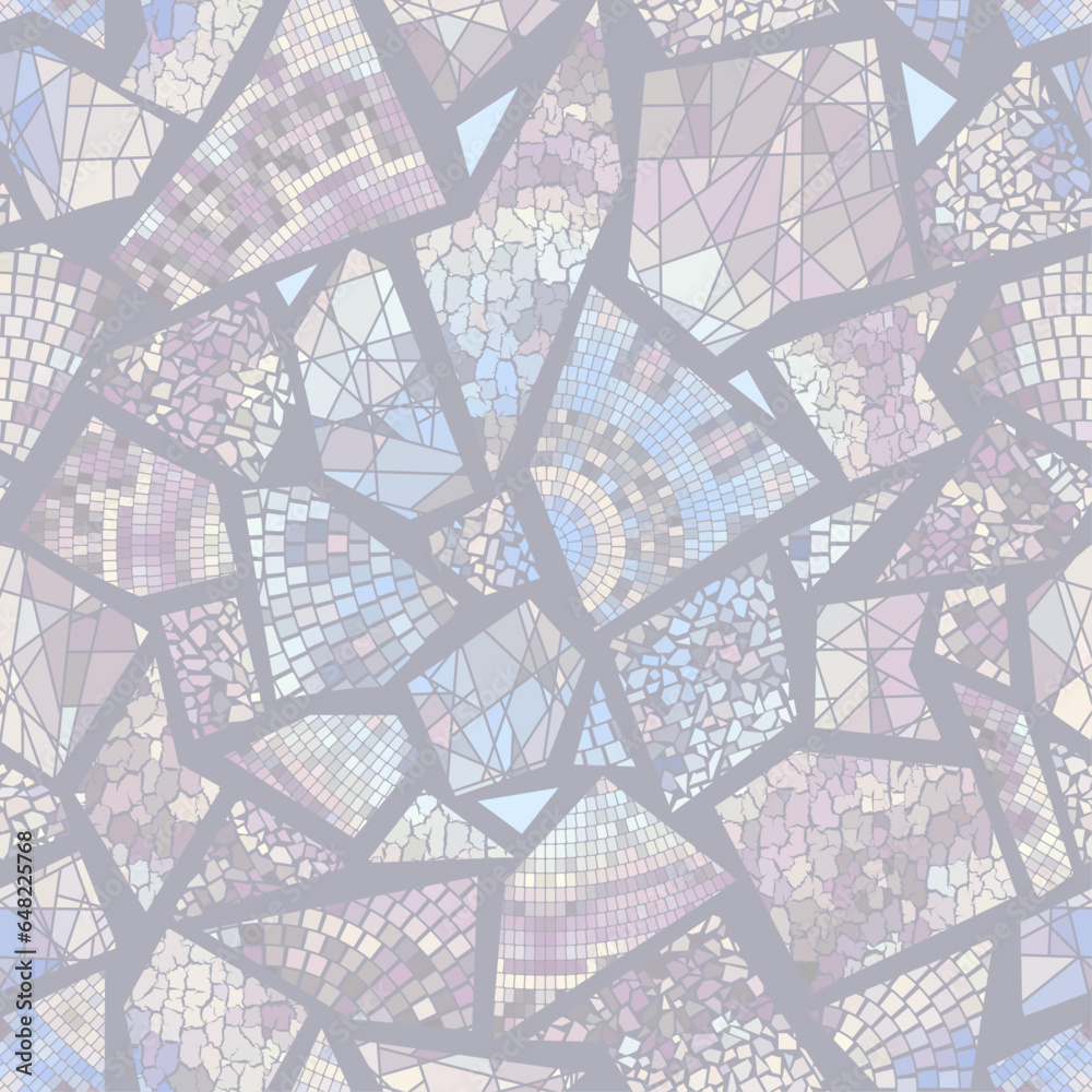 Aufkleber vector seamless mosaic art pattern. art background. mandala image