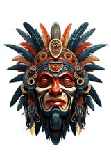 American native chief head mask isolated