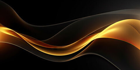 Fototapeta premium Radiant gold waves cascade diagonally.