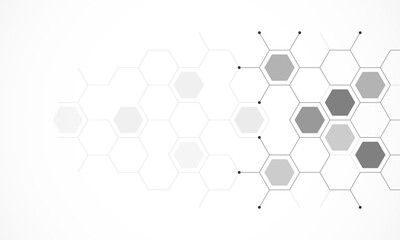 Abstract design element with geometric background of hexagons shape pattern