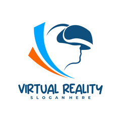 Virtual Reality logo design Template. Creative Virtual Reality logo vector illustration.