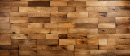 Fototapeta premium Textured wooden flooring without visible seams parquet