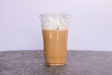 Iced coffee vanilla latte