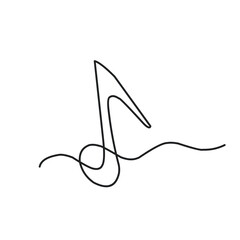 Musical Notes One Line Drawing 