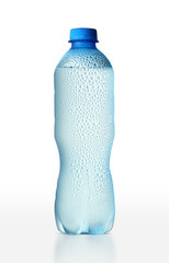 plastic bottle with mineral water - 648233547