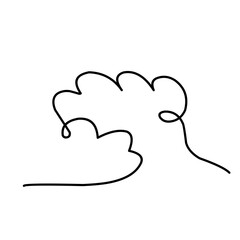 Continuous Line Drawing of clouds