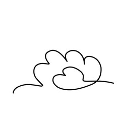 Continuous Line Drawing of clouds