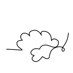 Continuous Line Drawing of clouds
