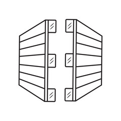 Wooden pallet vector icon