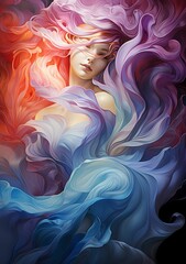 Art abstrait femme