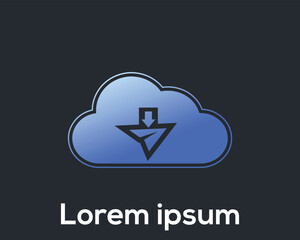 Creative Air Cloud download logo design template.