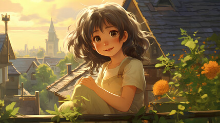 cute child. Generative AI